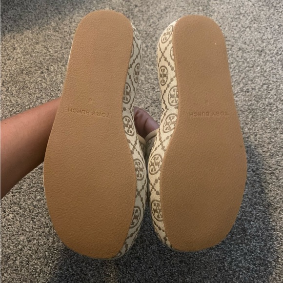 Tory Burch T Monogram Platform Bubble Slides Sz 8 - Picture 9 of 11